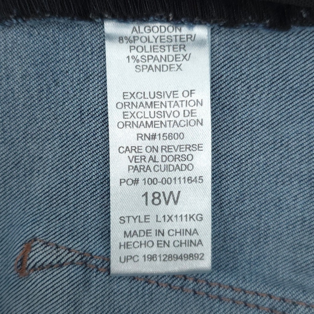 Wit & Wisdom Ab-solution Women Jeans 18W Blue Bootcut L1X111KG Dark Wash - Picture 6 of 11